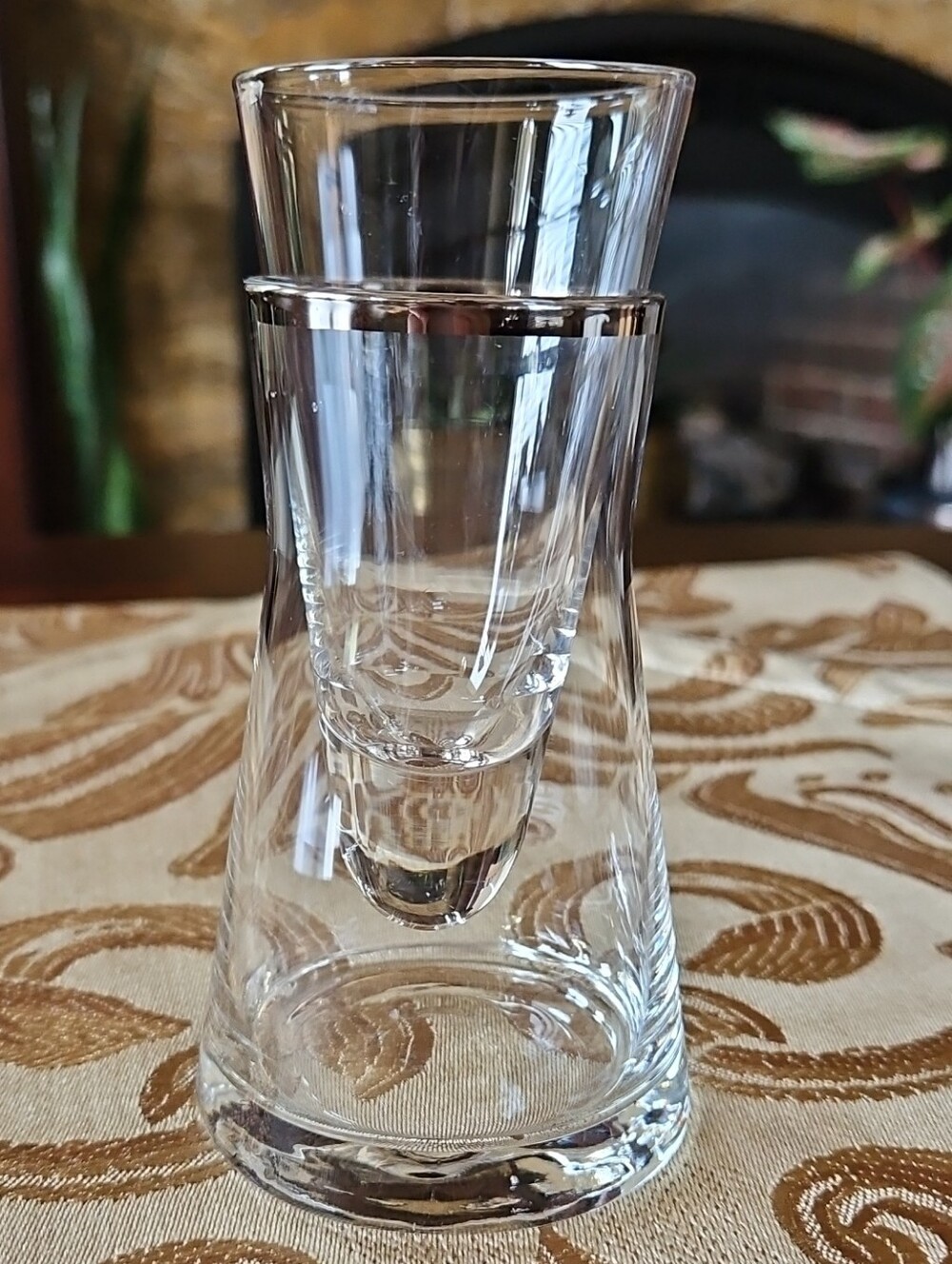 VTG Ercuis Saint Hilaire Cercle Silver Plated Vodka Chiller Shot Glass French